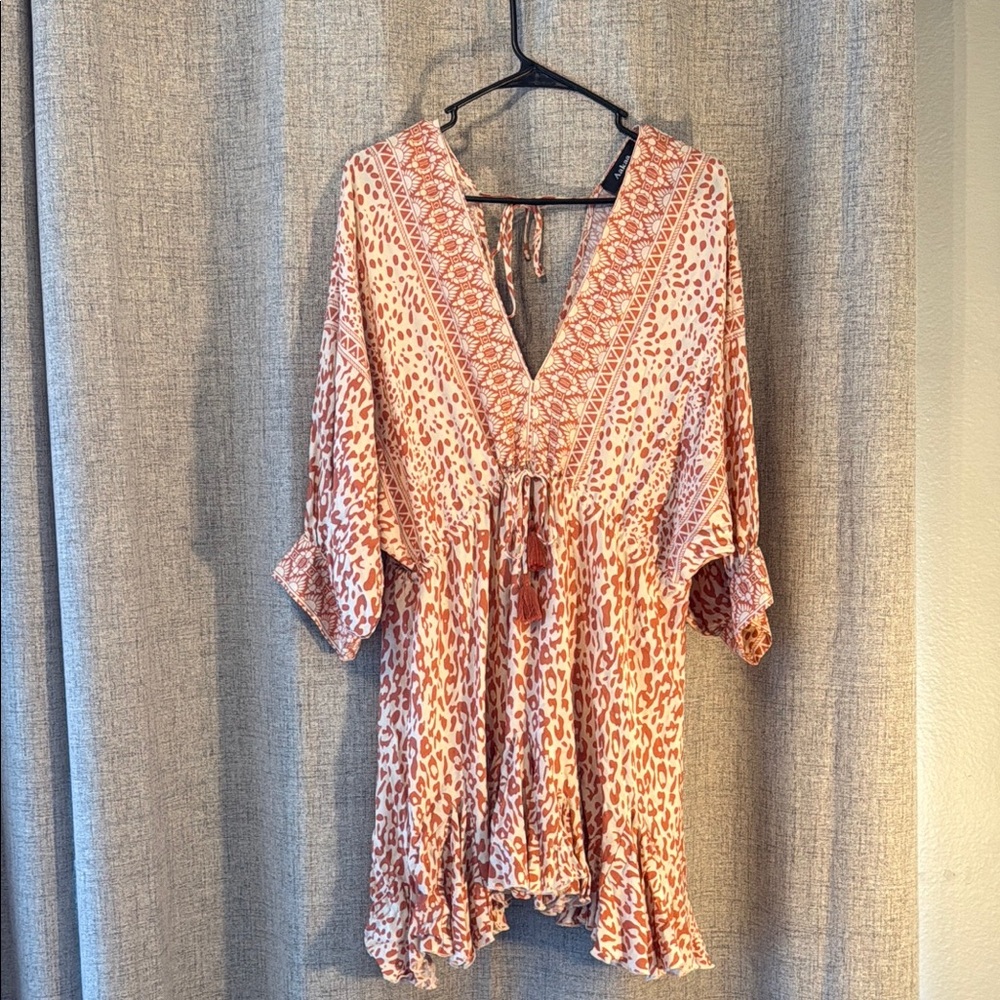 Bohemian V-Neck Printed Women's Dress